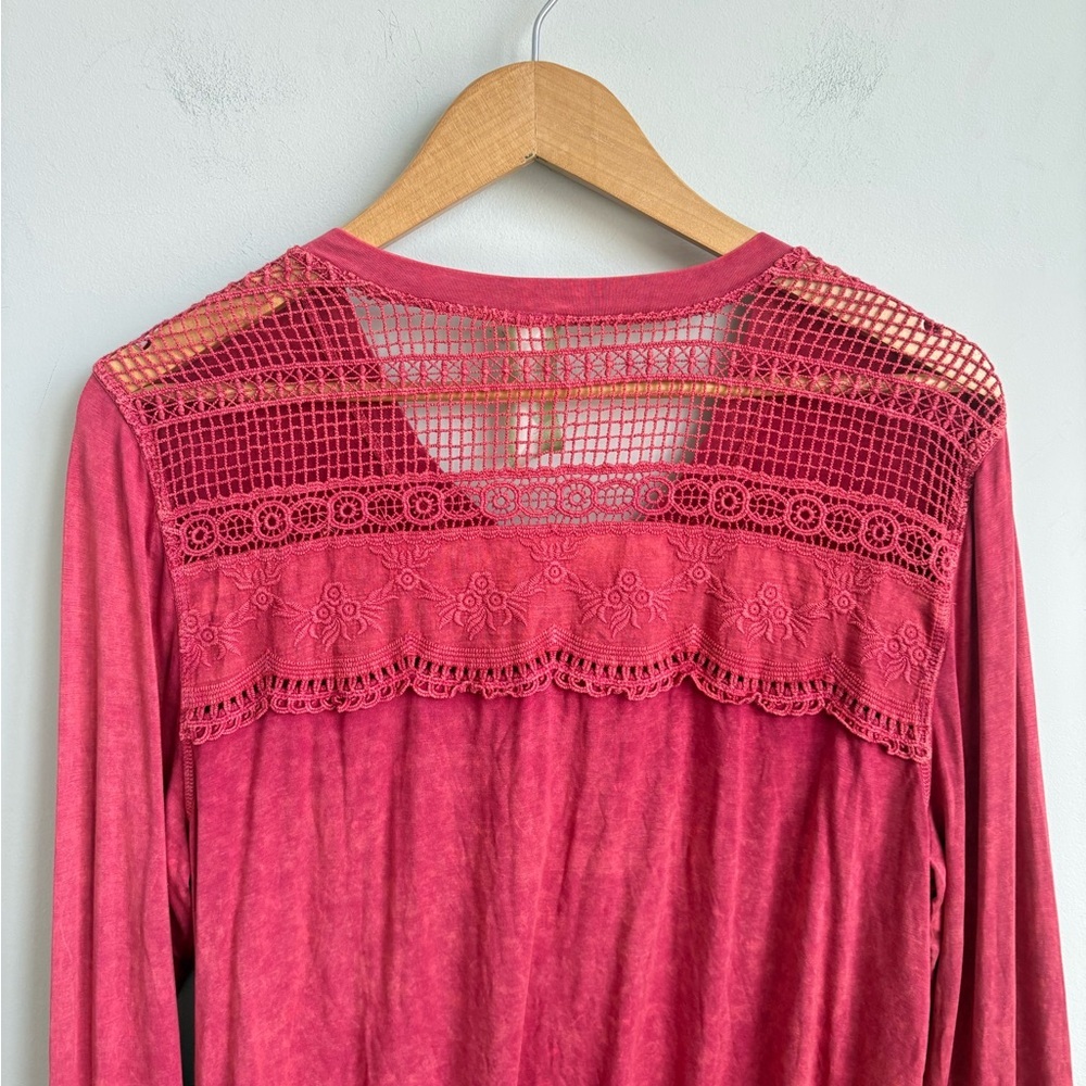 Aratta Silent Journey Boho Embroidered Henley Tunic - Picture 5 of 8